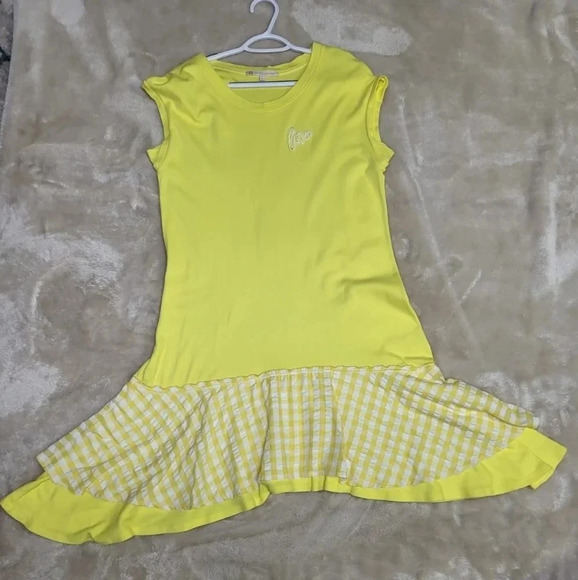 Sweet one eighty love jersey dress yellow size large from korea - Picture 5 of 10
